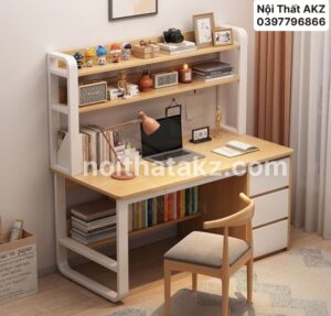 Bàn làm việc tại nhà , bàn giá sách BLV58
