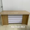 Bàn giám đốc giá rẻ gỗ Melamin màu vàng ngọc lan sọc trắng