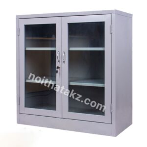 Tủ sắt thấp 2 cánh kính – TSKZ01