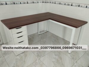 Bàn Chữ EL IKEA 1 Hộc Tủ 170x140cm