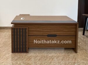 Bàn giám đốc có tủ phụ gỗ công nghiệp 1m6 mã18