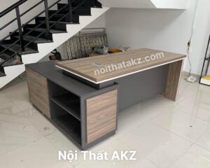 Bàn Giám Đốc Chữ L kèm tủ phụ -06