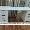 Bàn IKEA 2 hộc tủ màu trắng 180x60cm
