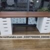 Bàn IKEA mặt vân gỗ nâu 2000x600