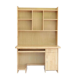 Bàn Liền Giá Sách Gỗ Cao Su