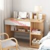 Bàn gỗ giá sách nhỏ gọn hiện đại