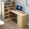 Bàn làm việc _học tập góc liền giá sách BDD07
