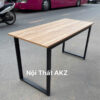 Bàn làm việc chân sắt U 1m4x60 mặt gỗ mfc (Khung đen)