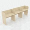 Cụm Bàn Làm Việc Vách Ngăn Gỗ 3 Chỗ