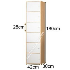 TỦ LOCKER GỖ 1 CỘT 6 NGĂN -LKG 15