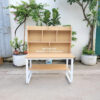 Bàn giá sách lửng chân u 1m2 _BGSKZ1206
