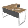 Bàn làm việc chữ L chân tủ gỗ tự nhiên KZ70