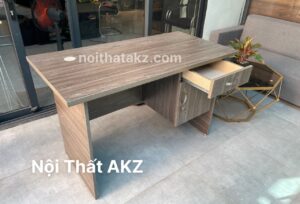 Bàn làm việc có hộc màu vân tối 1200x600 giá rẻ