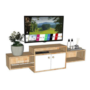 Kệ Tivi treo tường gỗ cao su KTV68105