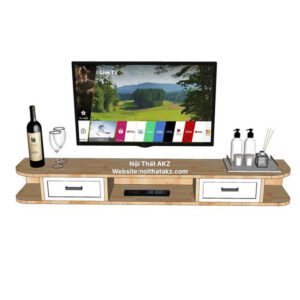 Kệ Tivi treo tường gỗ tự nhiên KTV68103