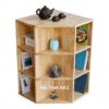 Kệ góc tường 50x50x80cm gỗ cao su KGTKZ29