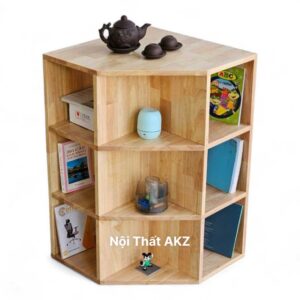 Kệ góc tường 50x50x80cm gỗ cao su KGTKZ29