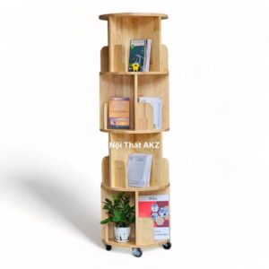 Kệ sách di động 4 tầng gỗ tự nhiên KSKZ92