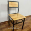Ghế chân sắt mặt gỗ cao su