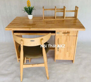 Bàn Làm Việc gỗ cao su 1m (gỗ 1,8) (Mã SP: BLV-CH1M)