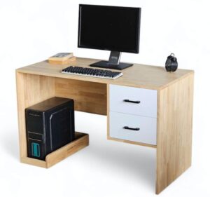 Bàn máy tính có ngăn tủ 120x60cm gỗ cao su BD68128