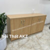 Tủ gỗ tài liệu gỗ công nghiệp giá rẻ 4 cánh thấp – mã KZ08