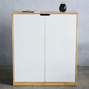 Tủ giày 2 cánh 90x35x103cm gỗ cao su KG68081