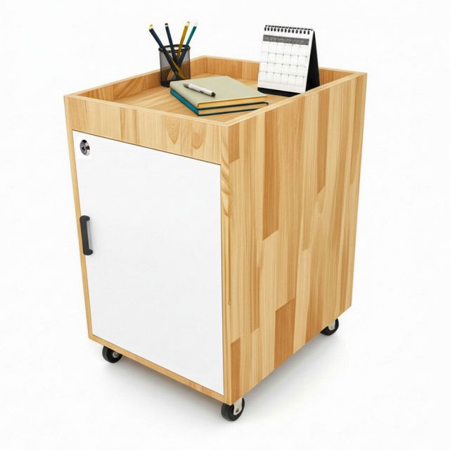 Tủ cá nhân di động 40x50x55cm gỗ cao su TCN68068
