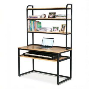 Bàn làm việc có khay đàn 120x60x180cm gỗ cao su FD68088