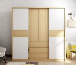 Tủ quần áo gỗ công nghiệp cánh lùa kiểu dáng hiện đại A17