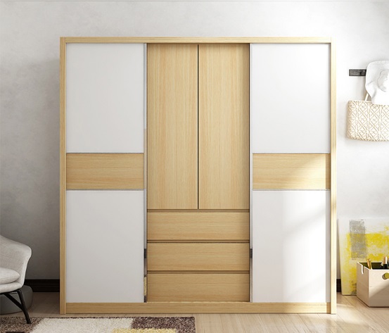 Tủ quần áo gỗ công nghiệp cánh lùa kiểu dáng hiện đại A17-