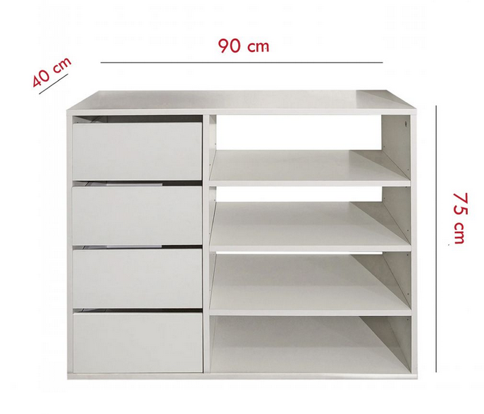 Tủ giày gỗ công nghiệp 4 ngăn kéo TUGIAY29-2