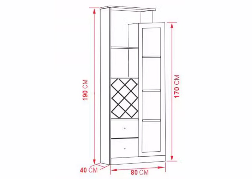 Tủ gỗ đựng rượu gia đinh giá rẻ TR13