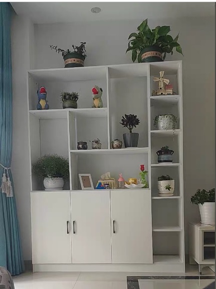 Tủ kệ gỗ đa năng ngăn phòng khách để đồ trang trí đẹp KSG45-2