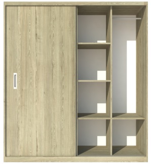 Tủ quần áo gỗ công nghiệp MDF Tủ quần áo gỗ công nghiệp MDF TQA23 2 cánh lùa rộng 180cm