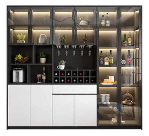 Tủ rượu gỗ hiện đại 2m4 trang trí phòng khách đẹp TR33-1