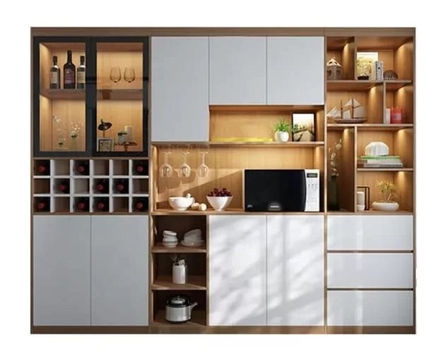 Tủ rượu gỗ trang trí phòng khách 2m6 đẹp hiện đại TR32-1