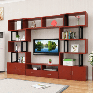 🔥 KỆ GỖ CÔNG NGHIỆP 2M8 ĐỂ TIVI VÀ ĐỒ TRANG TRÍ PHÒNG KHÁCH KST23