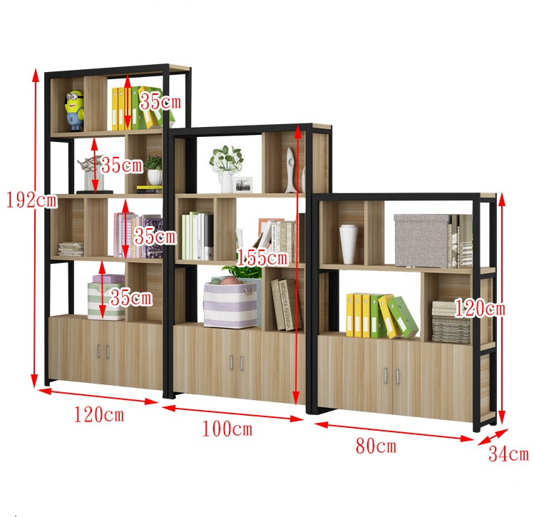 Kệ sách khung sắt đợt gỗ trang trí KSG2660