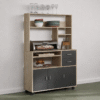 Tủ kệ để đồ nhà bếp gỗ MDF nhiều ngăn có bánh xe TUBEP37